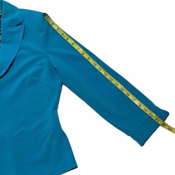 KEMP Collection Blue Open Front Blazer Jacket 12 - Picture 10 of 11